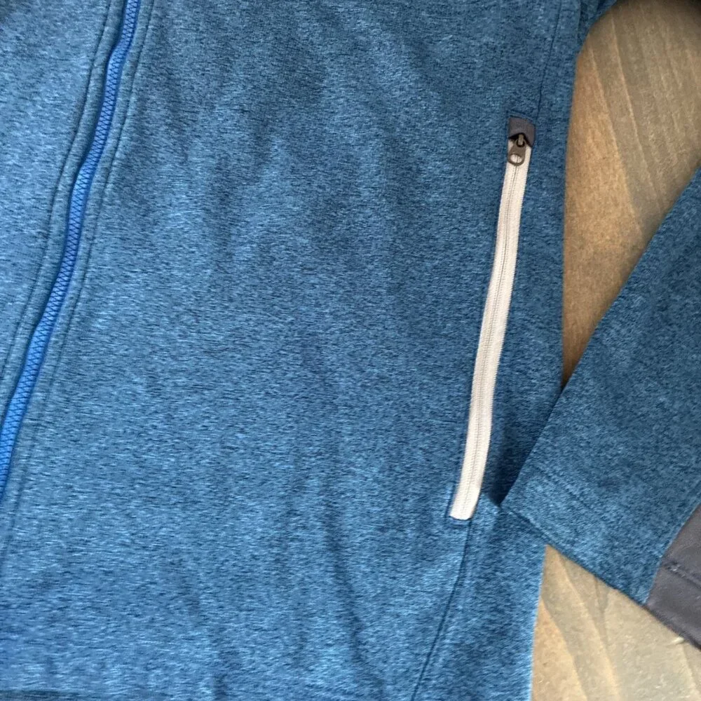 THE NORTH FACE Heather Blue Hiking Full Zip Hoodie Men's Size Medium (W8) - Picture 5 of 10